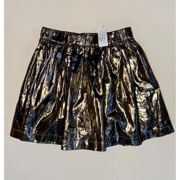 GAP Other - NWT Gap Kids Girls Bronze Metallic Lamé Mini Skirt Youth Size Medium 8 Lined